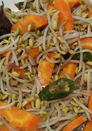 Foto resep Cah tauge wortel