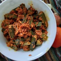 A picture of Masala bhindi.