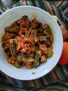 A picture of Masala bhindi.