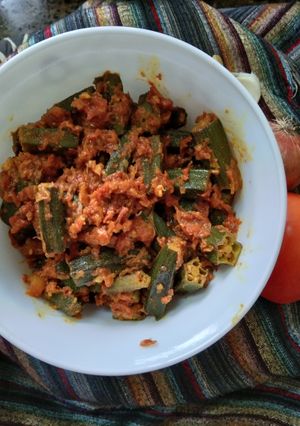A picture of Masala bhindi.