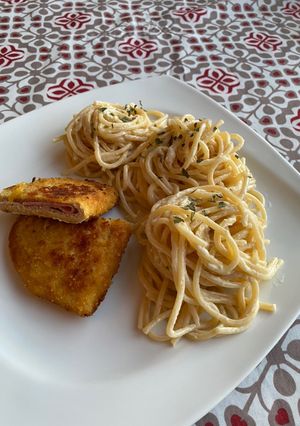 Une photo de Spaghettis et sa sauce fromagère maison
