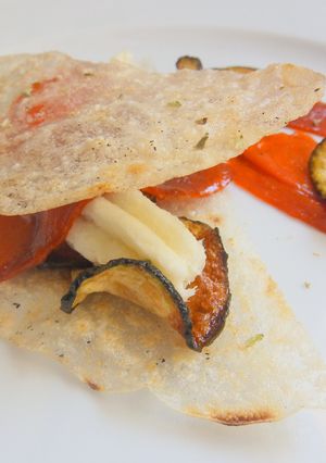 Foto principal de Bocados de brandada de bacalao, calabacín y piquillos