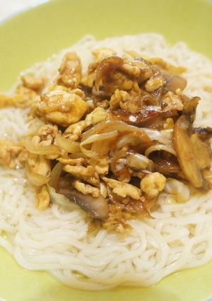 Foto resep Mie Tumis Jarum dengan Scrambled Egg