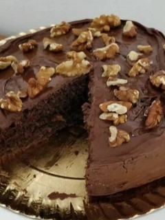 Foto de Bolo de Chocolate e Nozes