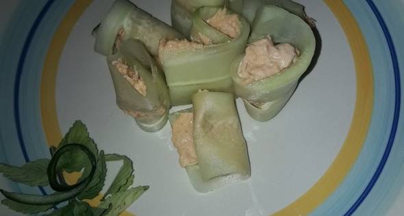 Como hacer Rollitos De Pepino Rellenos De Pollo | Cocinar en casa