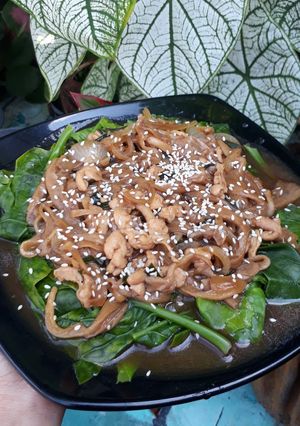 Foto resep Kaylan with Chicken Mushroom Oyster Sauce