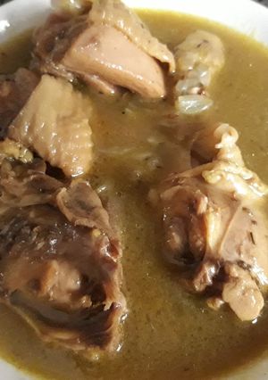 A picture of Chicken peppersoup.