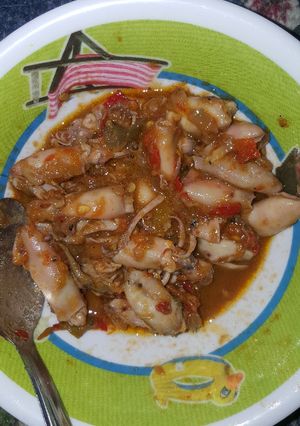 Foto resep Cumi asin pedas
