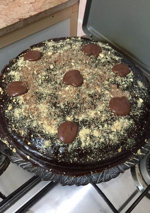 صورة لوصفة طريقة عمل كيكة الشوكلاتة والكريمة