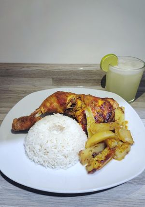 A picture of Roast Chicken with Potatoes.