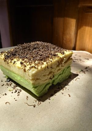 Foto resep Bolu Kukus Pandan Ombre