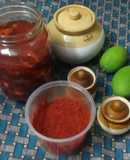 Raw Mango Gumberry Pickle - Gunda Keri nu Athanu - (Gujarati Style)