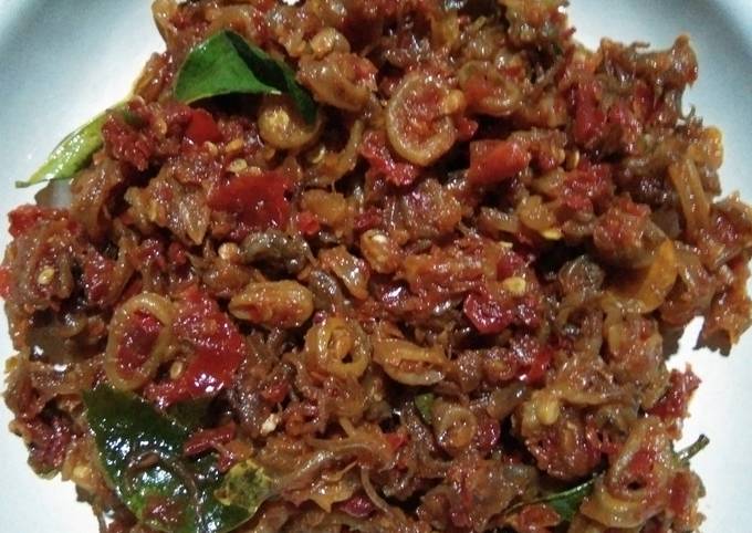 Sambal Cumi Asin Pedas Balado