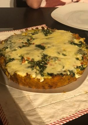 Una foto de Tarta de espinaca y zapallo sin harina/keto/low carb