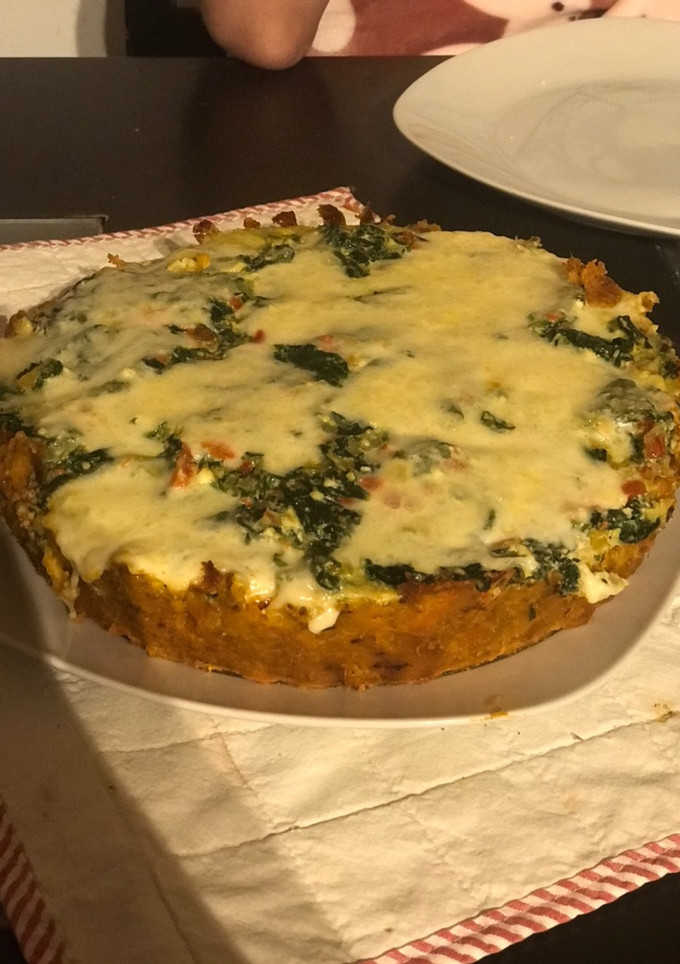 Una foto de Tarta de espinaca y zapallo sin harina/keto/low carb