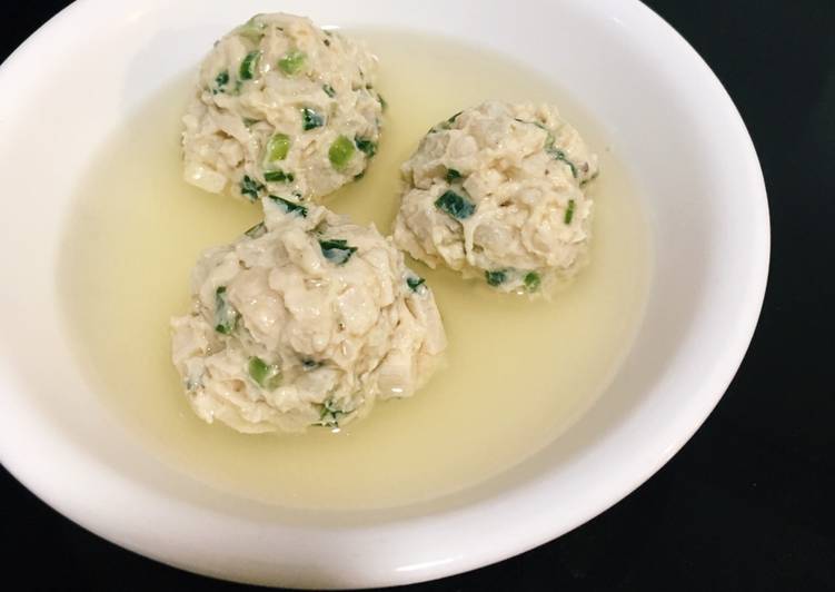 Recipe of Super Quick Homemade Lazy Chicken Veggie Balls in Clear Soup