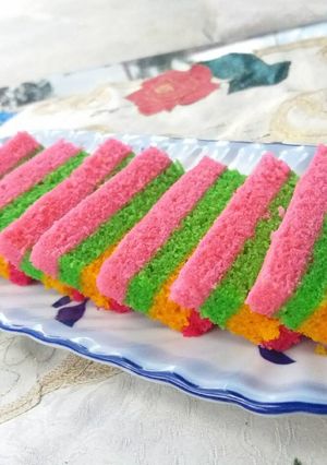 Foto resep Rainbow Cake Kukus ala Ny. Liem