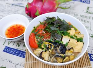 Hình của món Bún Ốc Dấm Bỗng.
