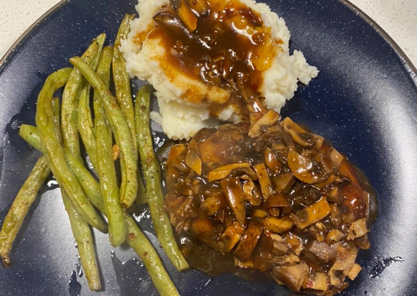 Asian Pepper / Mushroom Pork Chop
