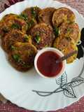 Cabbage Mini Pancakes with Besan or Chickpea Flour