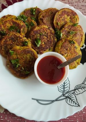 A picture of Cabbage Mini Pancakes with Besan or Chickpea Flour.
