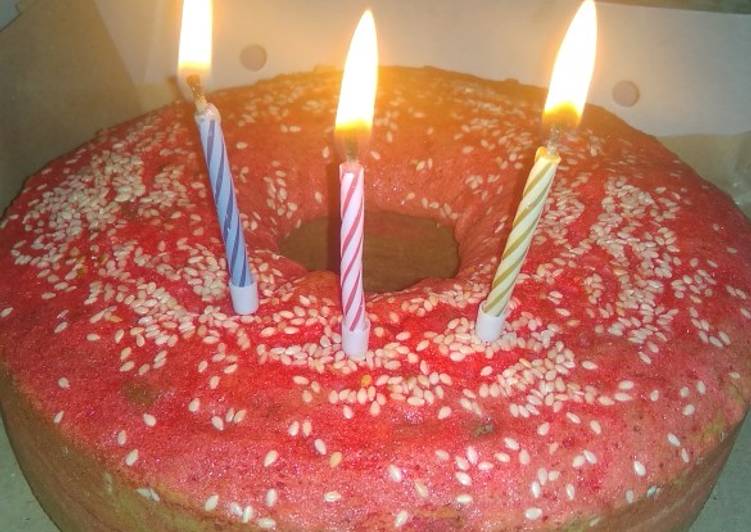 Resep Kue Bolu 3 warna Anti Gagal