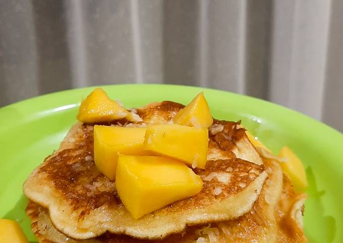 Resep Fluffy Mango Pancake oleh Hanieta Savitri - Cookpad