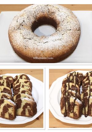 A picture of Marble Ricotta Cake.