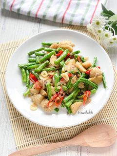 Foto resep Tumis kacang panjang bakso