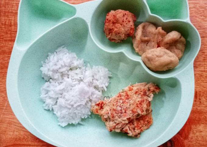 Day. 258 Ayam Krispi, Dadar Tahu & Bakso Ikan Goreng (14 month+)
