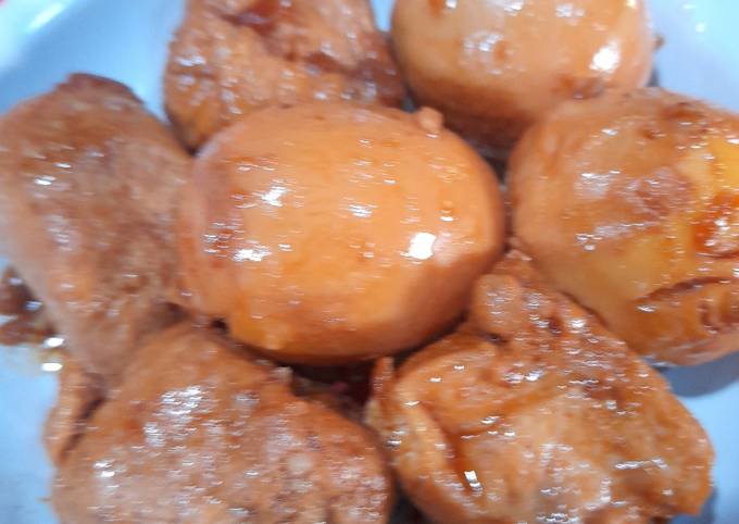 Resep membuat Tahu telur bacem yang enak