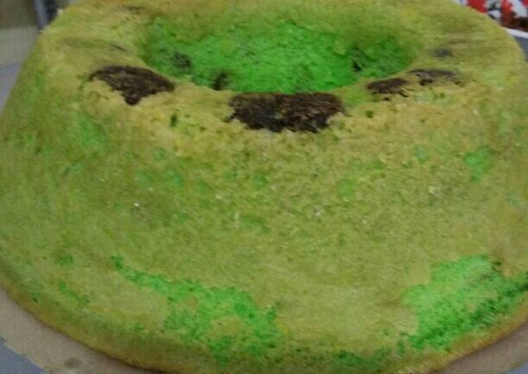 Bolu pandan marmer simpel gak pake ribet