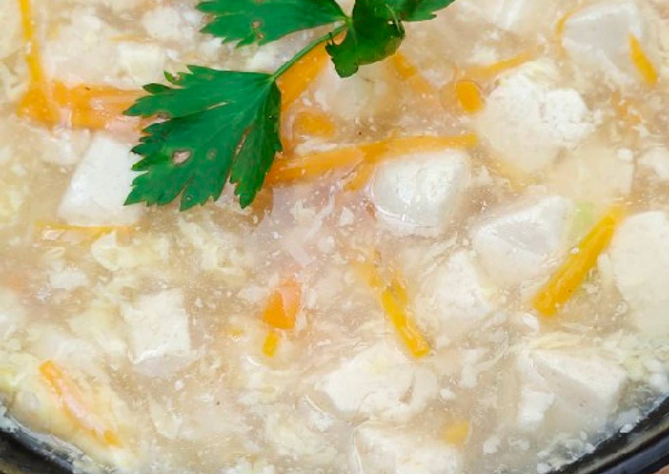Tahu susu masak kuah kental
