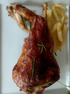 Una foto de Pierna de cordero asada 
