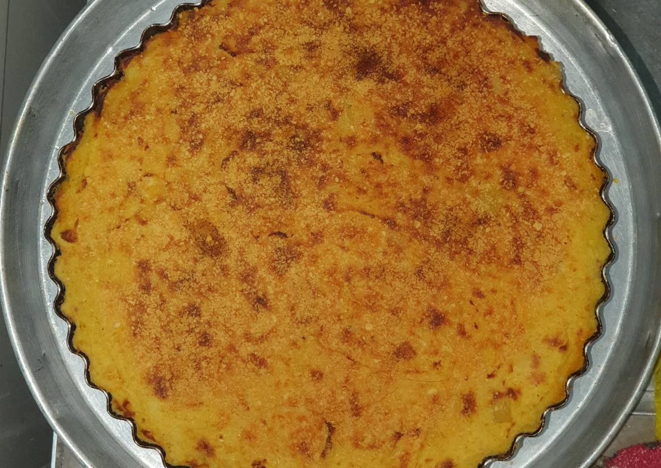 Pastel de batata y carne con queso