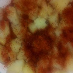 Hot potatoes with Matoke A picture of Hot potatoes with Matoke.