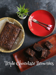 Foto resep Triple Chocolate Brownies