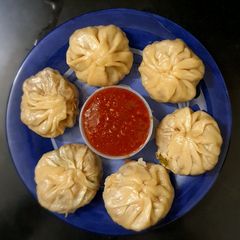Keema momos A picture of Keema momos.