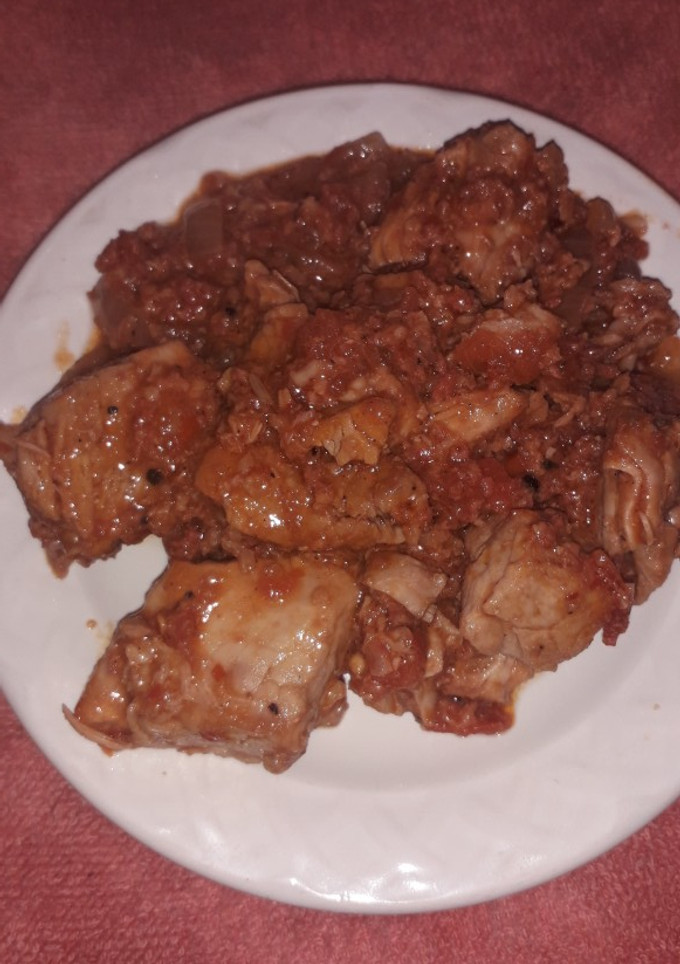 Una foto de Carne de puerco a la mexicana, con chorizo