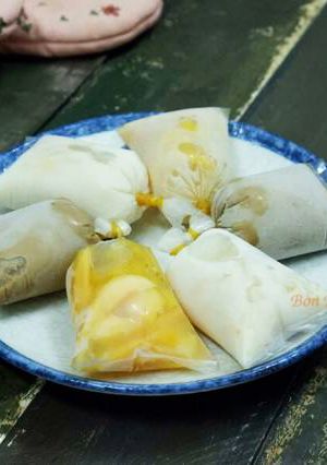 Hình của món Yogurt đá bịch mít thơm.