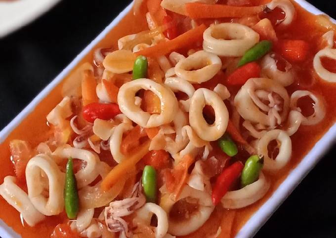 Resep Cumi Saus Asam Manis Pedas Oleh Adelia Firdaus Cookpad