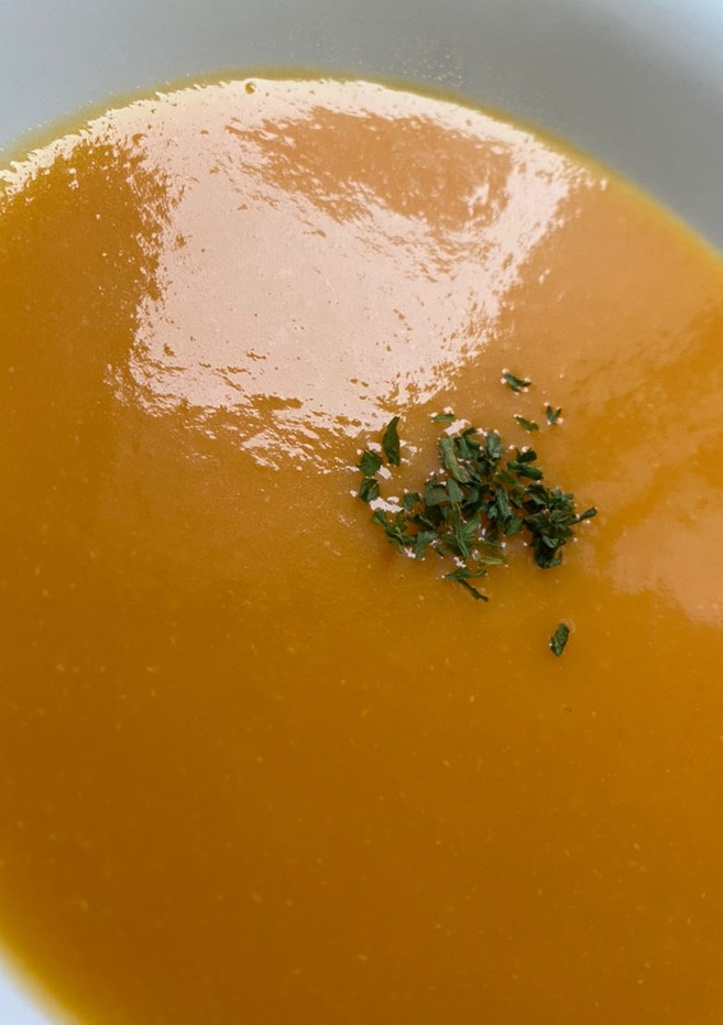 Una foto de Crema de Calabaza cremosa