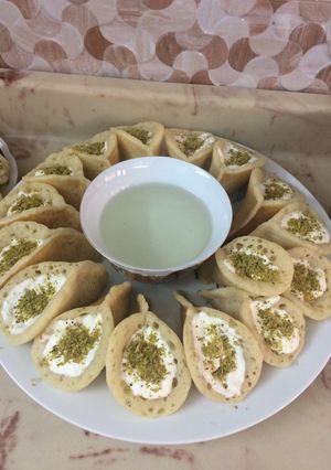 صورة لوصفة قطايف بالقشطة طريقه مميزة جداً
