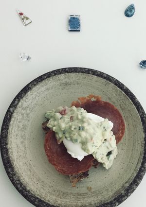 A picture of Egg with Avocado 🥑.