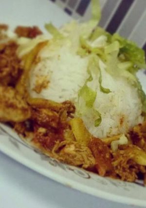صورة لوصفة طريقة عمل الأرز مع شاورما الدجاج