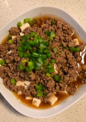 豆腐蒸肉末 的食譜成品照片