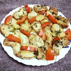 A picture of Baked cheese chicken.