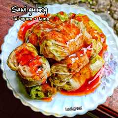 A picture of Sawi Gulung isi ayam & tuna.