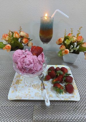 A picture of Strawberry ice cream.