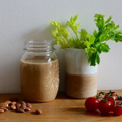 A picture of Homemade almond butter.